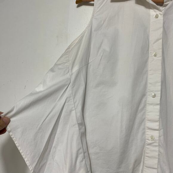 Peter Som White SZ 12 Sleeveless Draped Collard Top Quiet Luxury Minimalist Euro - Picture 4 of 9